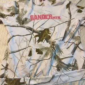white & pink camo sweatshirt